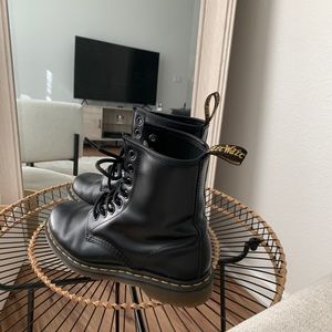 Dr. Martens Black Nappa Leather Boots